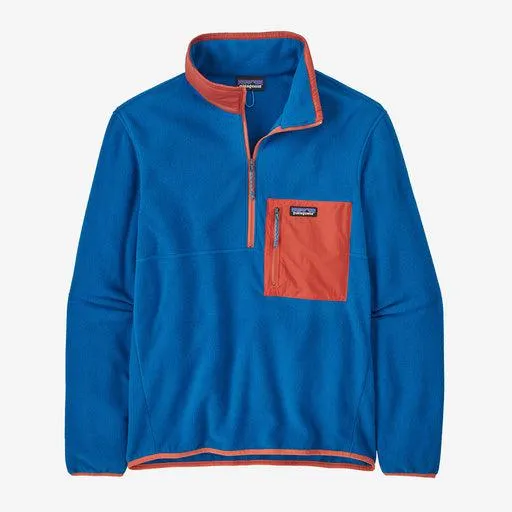 Patagonia Men's Microdini 1/2 Zip Fleece Pull Over Endless Blue