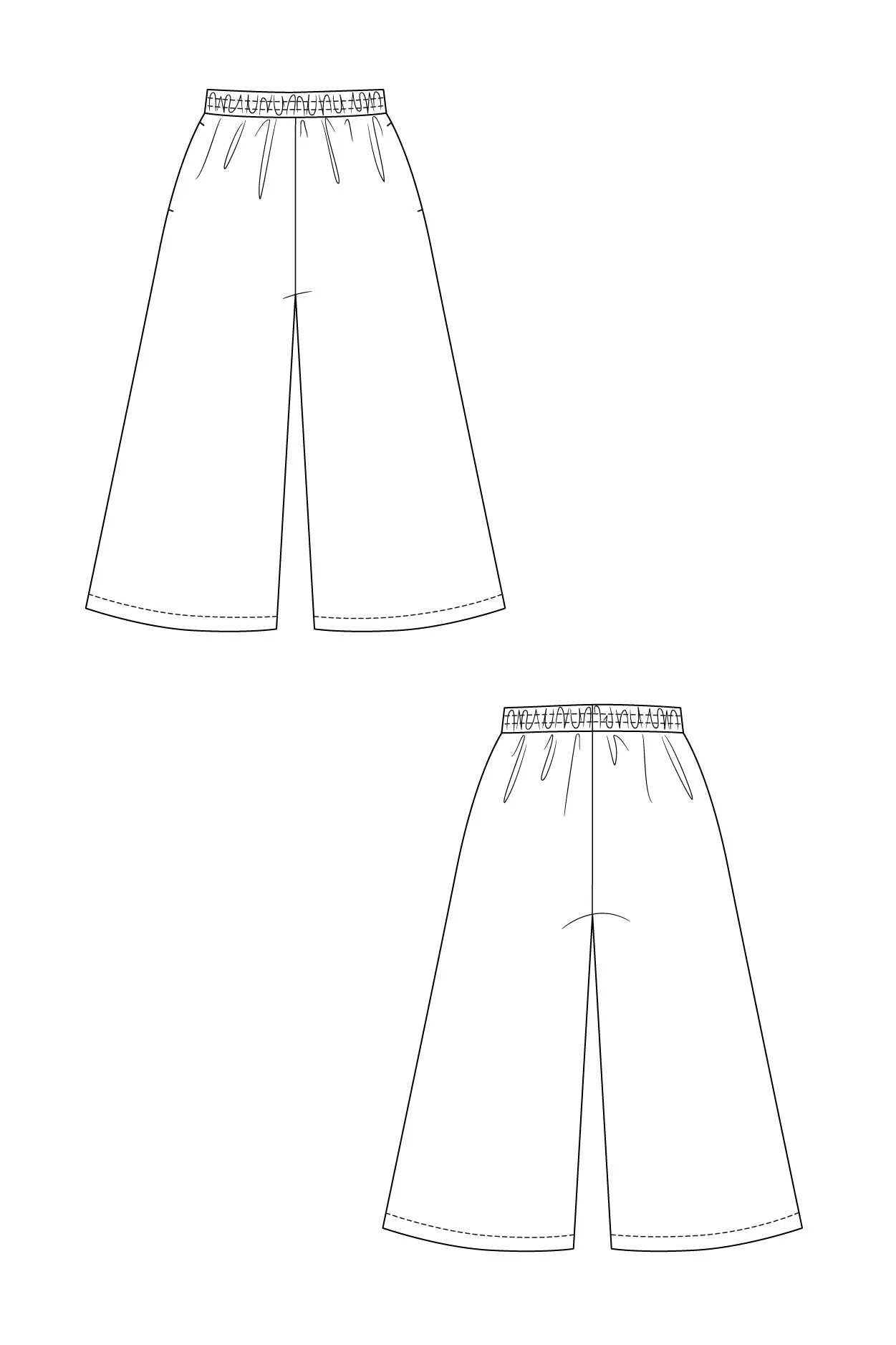 PDF Pattern - Ninni Elastic Waist Culottes | Named Clothing