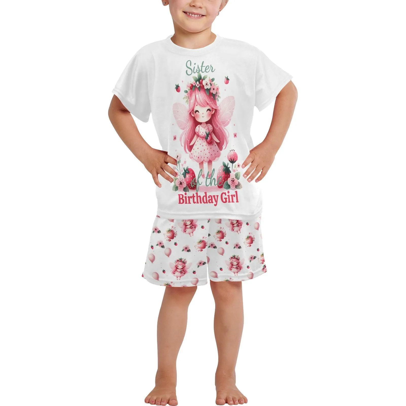 Personalised Strawberry Fields Matching Birthday Shirt and Short Sets