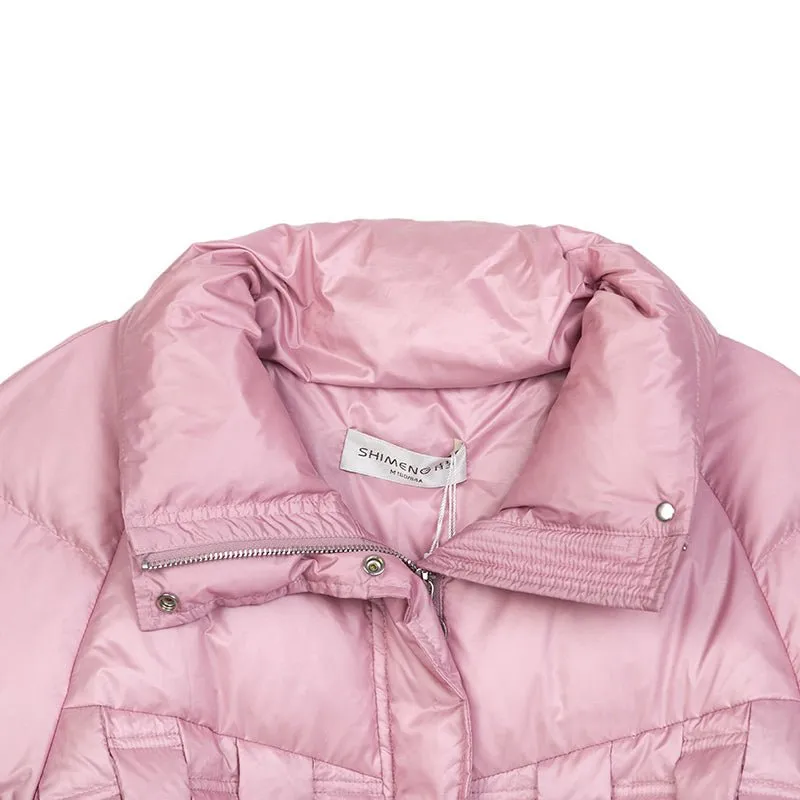 Pink Short Down Coats Puffer Jacket