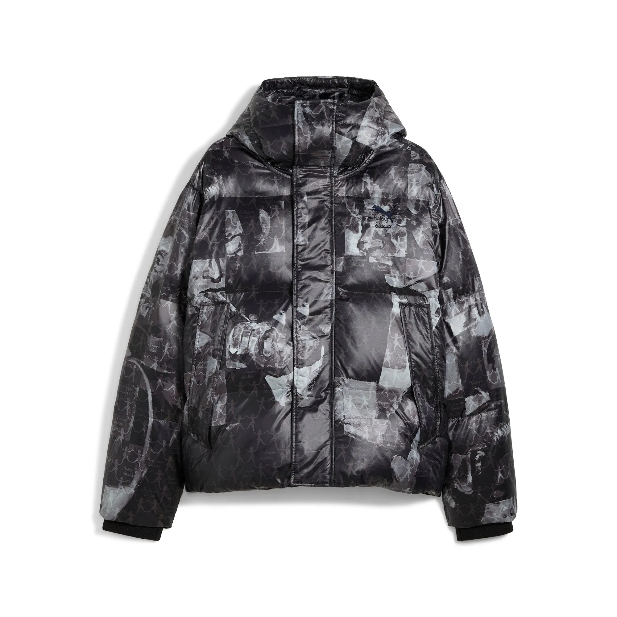 Puma x KidSuper MMQ AOP Puffer Jacket [Puma Black]