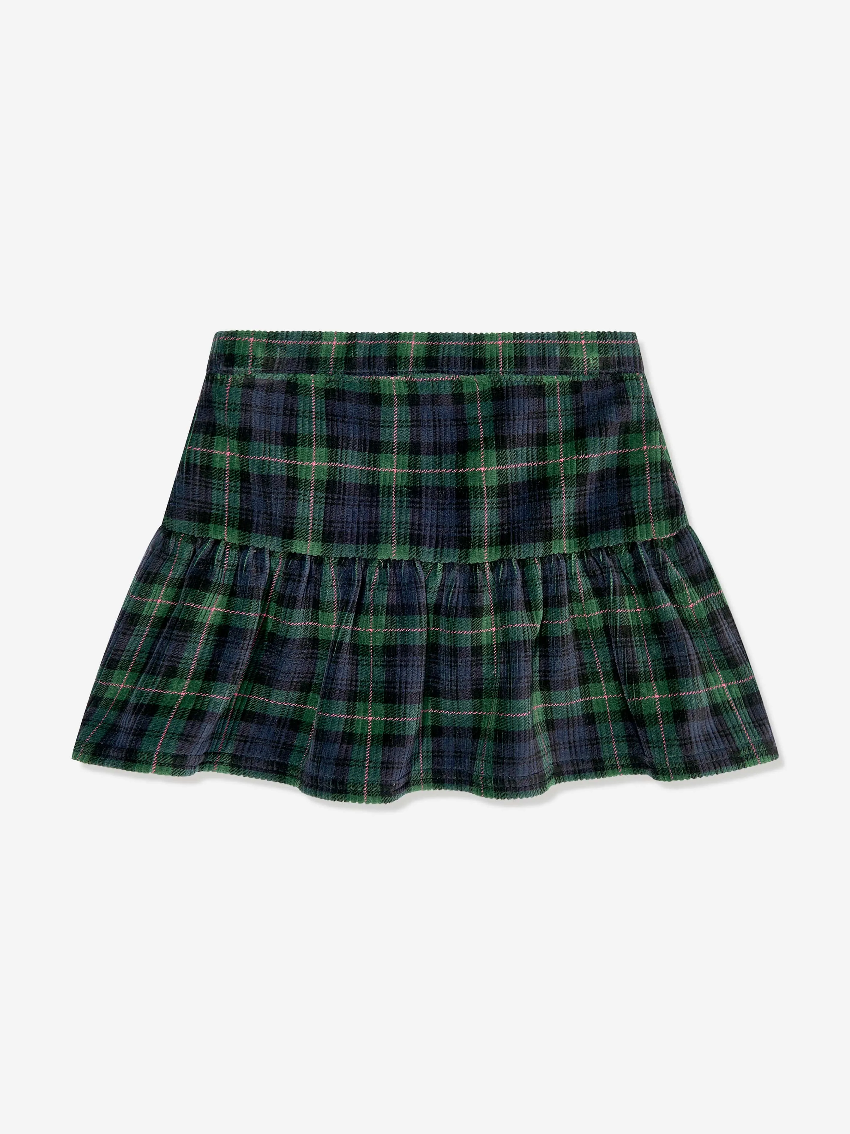 Ralph Lauren Girls Plaid Corduroy Skirt in Multicolour