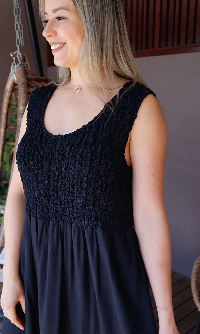 Rayon Dress Bubble Plain, More Colours