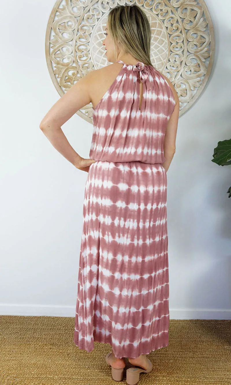 Rayon Dress Chloe Long Shibori, More Colours