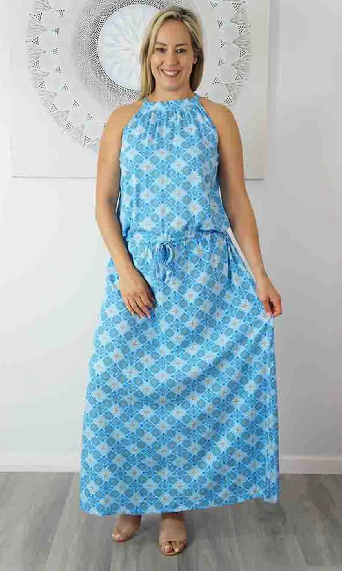 Rayon Dress Chloe Long Snowflower, More Colours