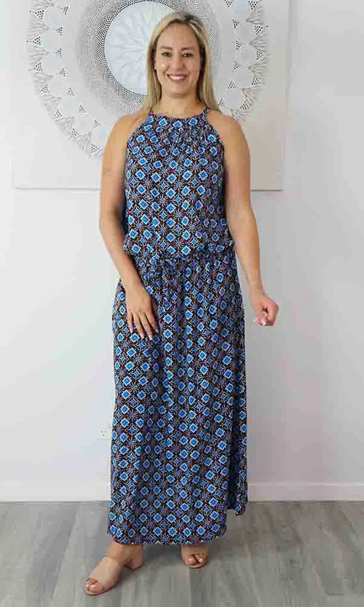 Rayon Dress Chloe Long Snowflower, More Colours