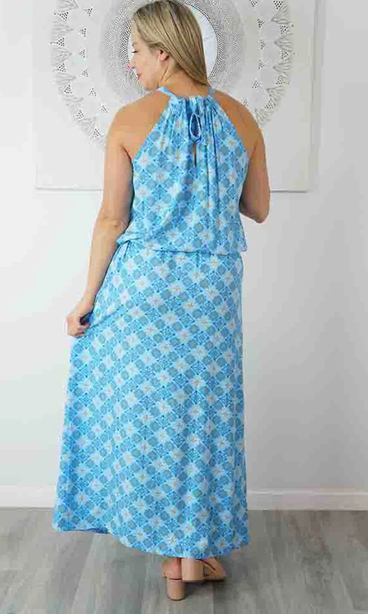 Rayon Dress Chloe Long Snowflower, More Colours