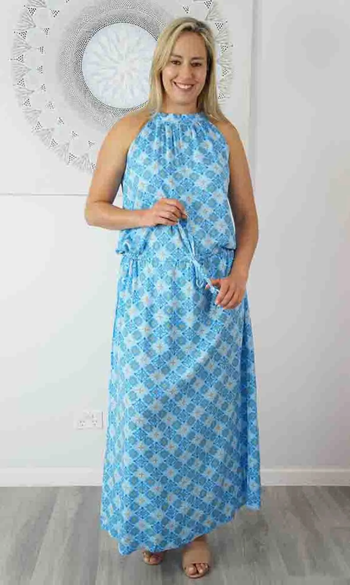 Rayon Dress Chloe Long Snowflower, More Colours