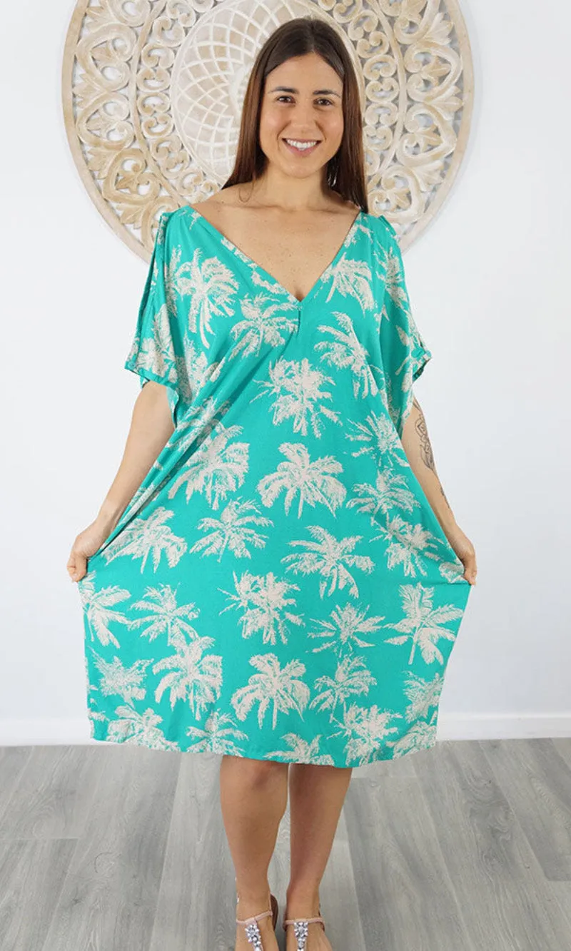 Rayon Dress Drifter Coconuts Mint