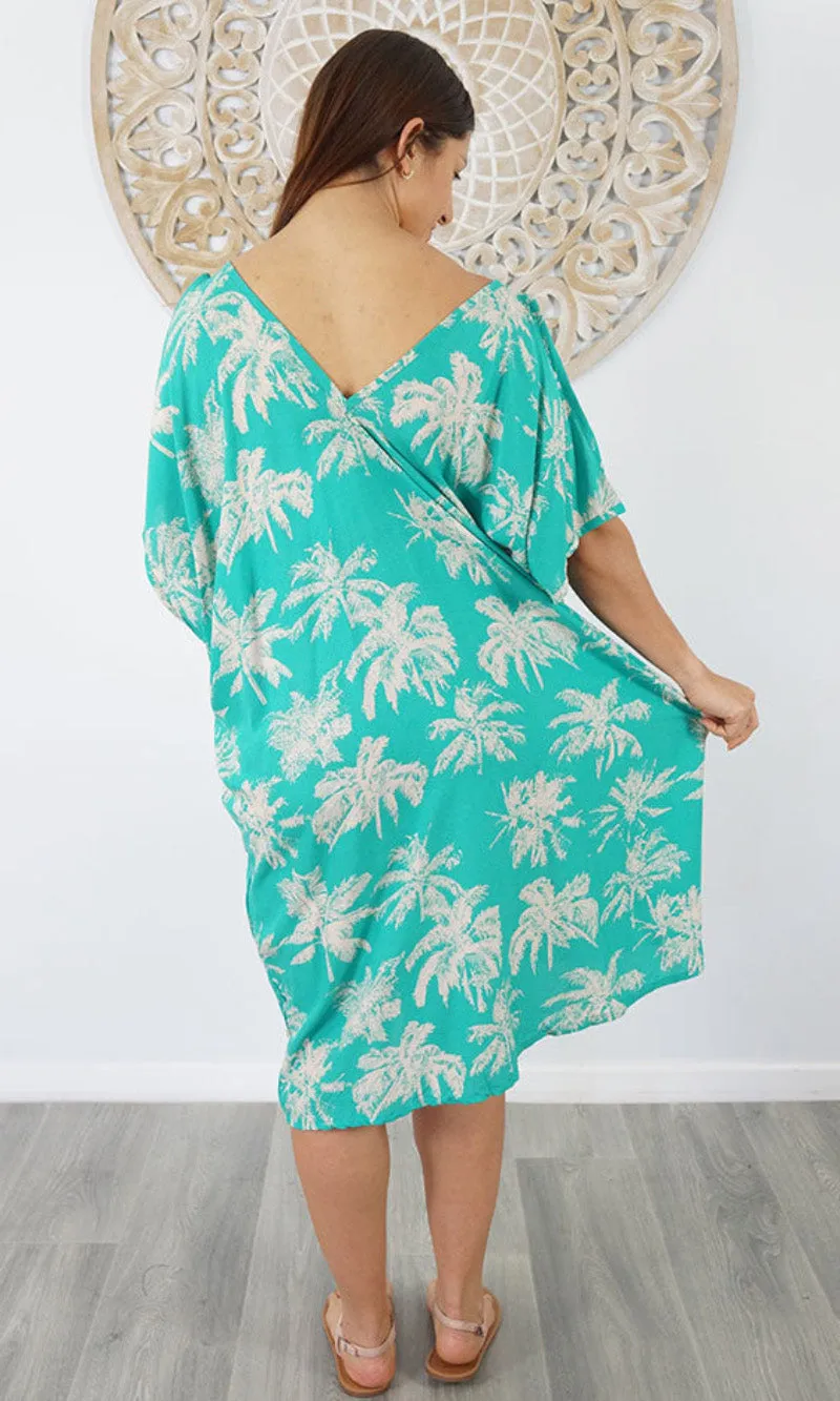 Rayon Dress Drifter Coconuts Mint