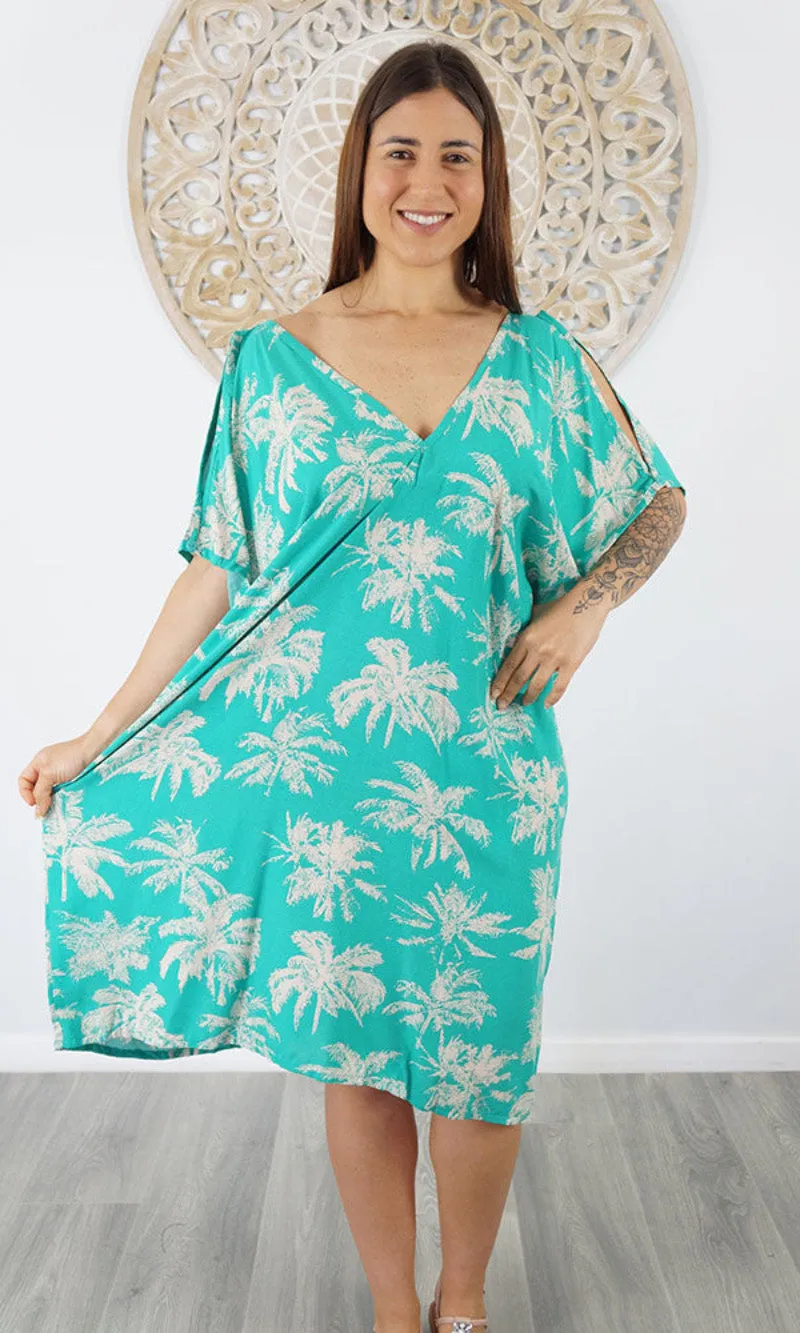 Rayon Dress Drifter Coconuts Mint