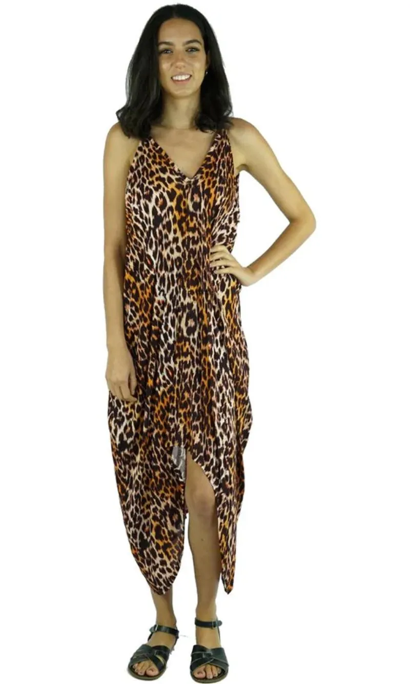 Rayon Dress Festival Leopard, More Colours