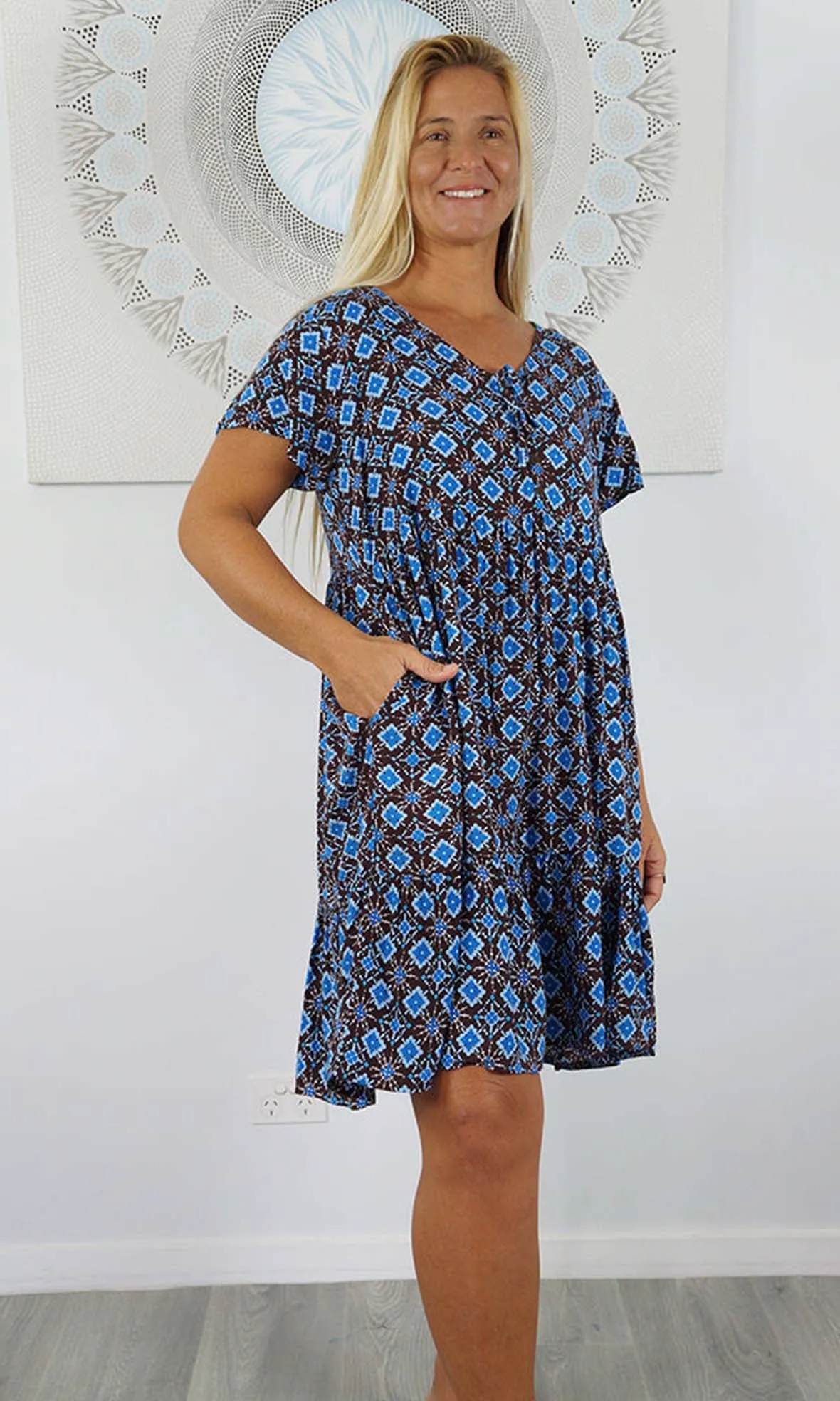 Rayon Dress Kiki Snowflower, More Colours