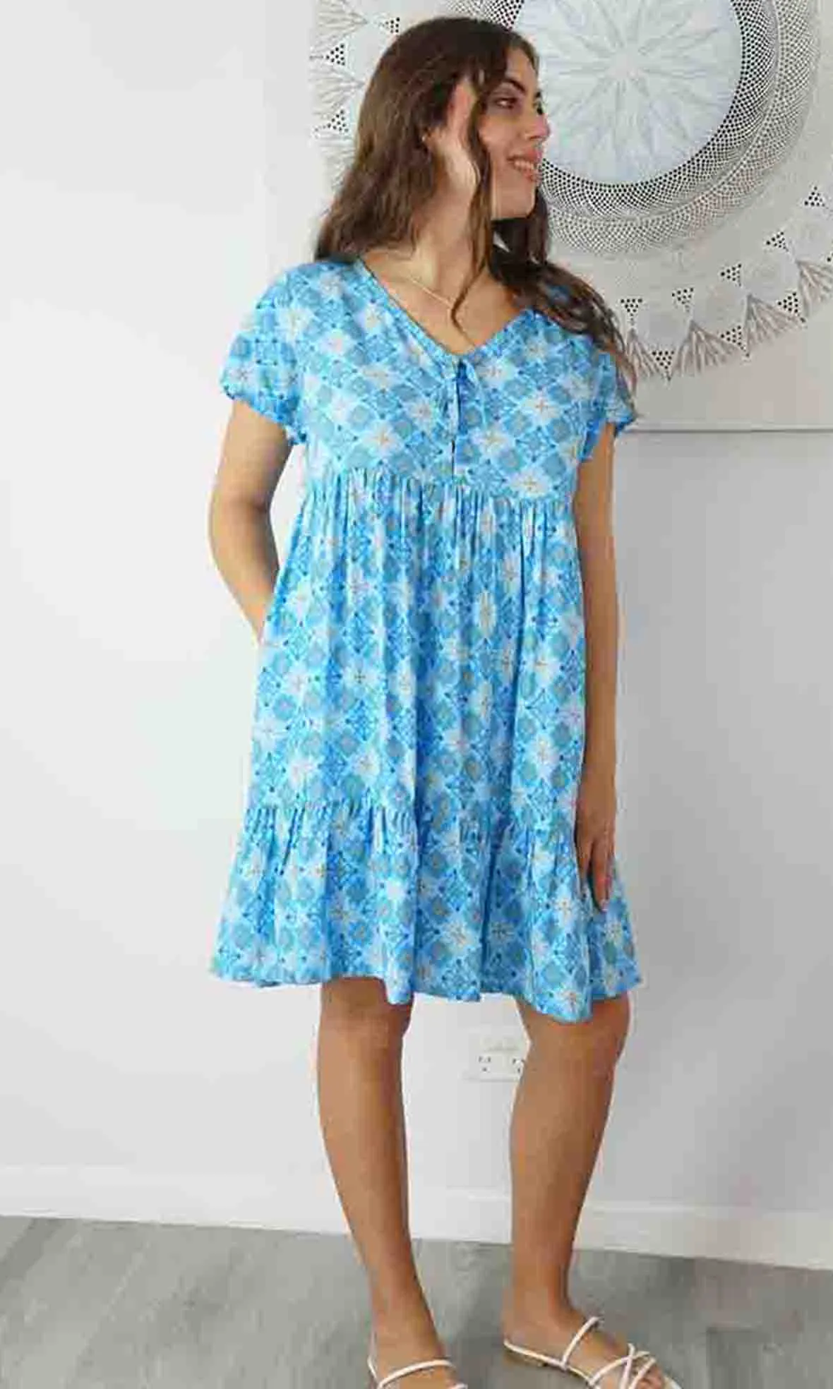 Rayon Dress Kiki Snowflower, More Colours