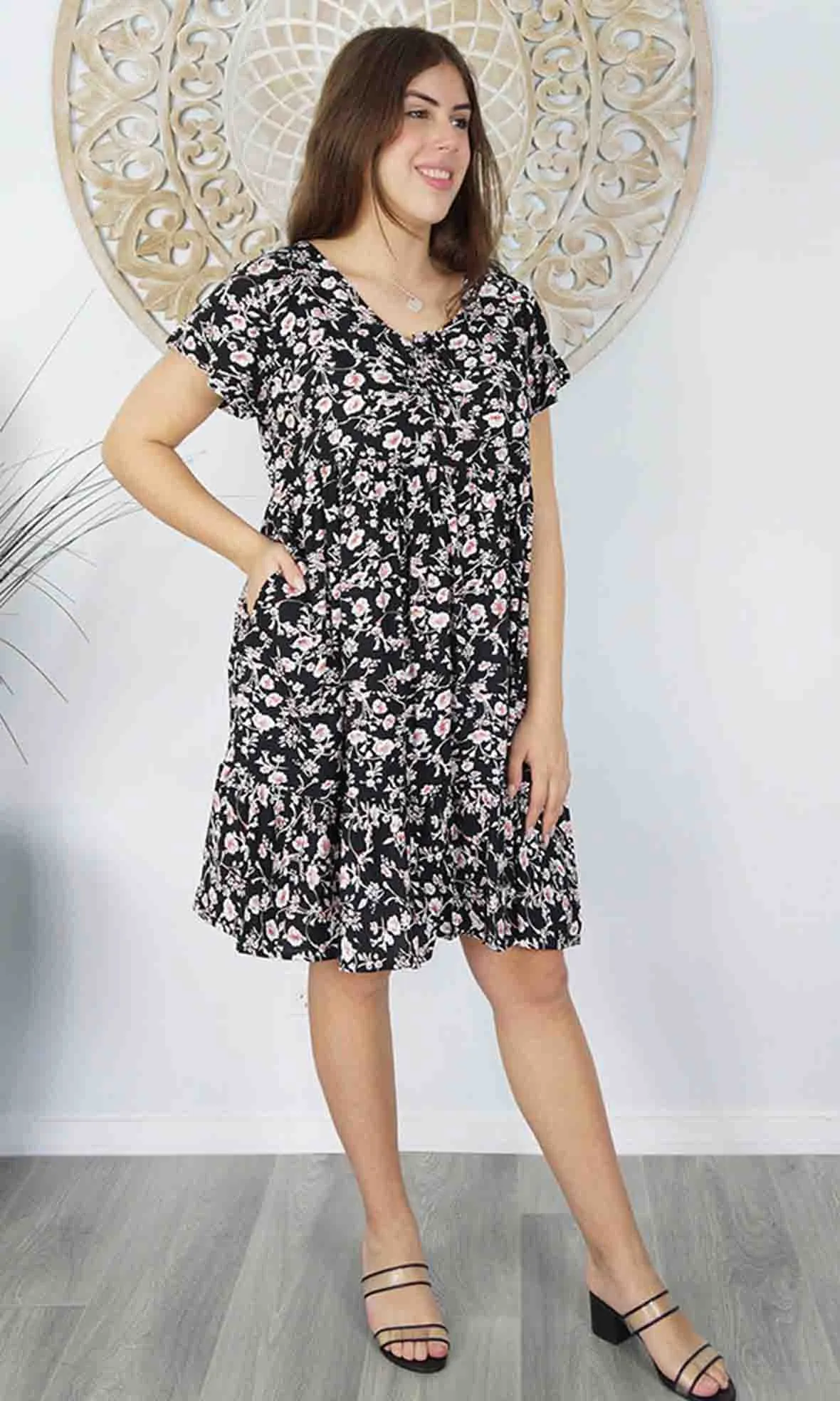 Rayon Dress Kiki Spring Flower, More Colours