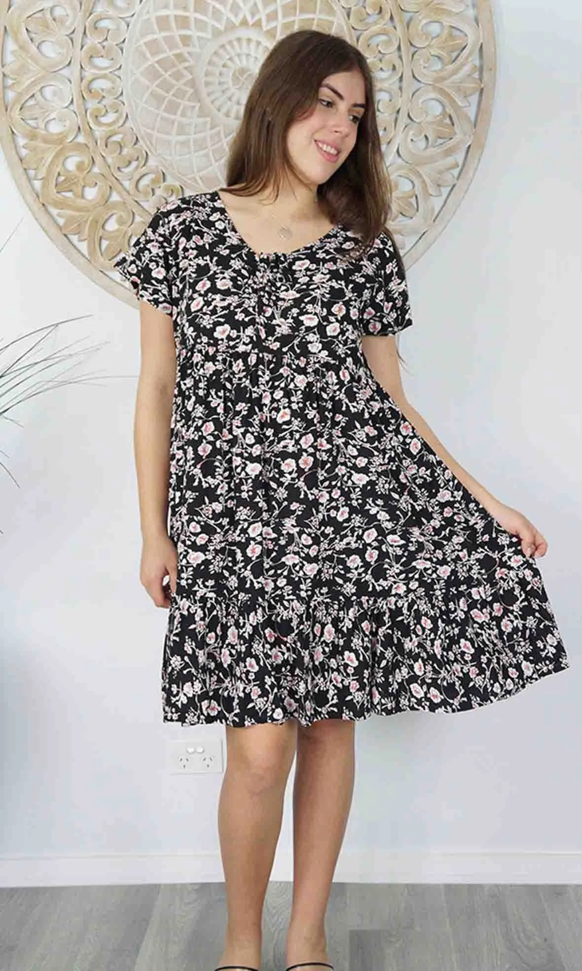 Rayon Dress Kiki Spring Flower, More Colours