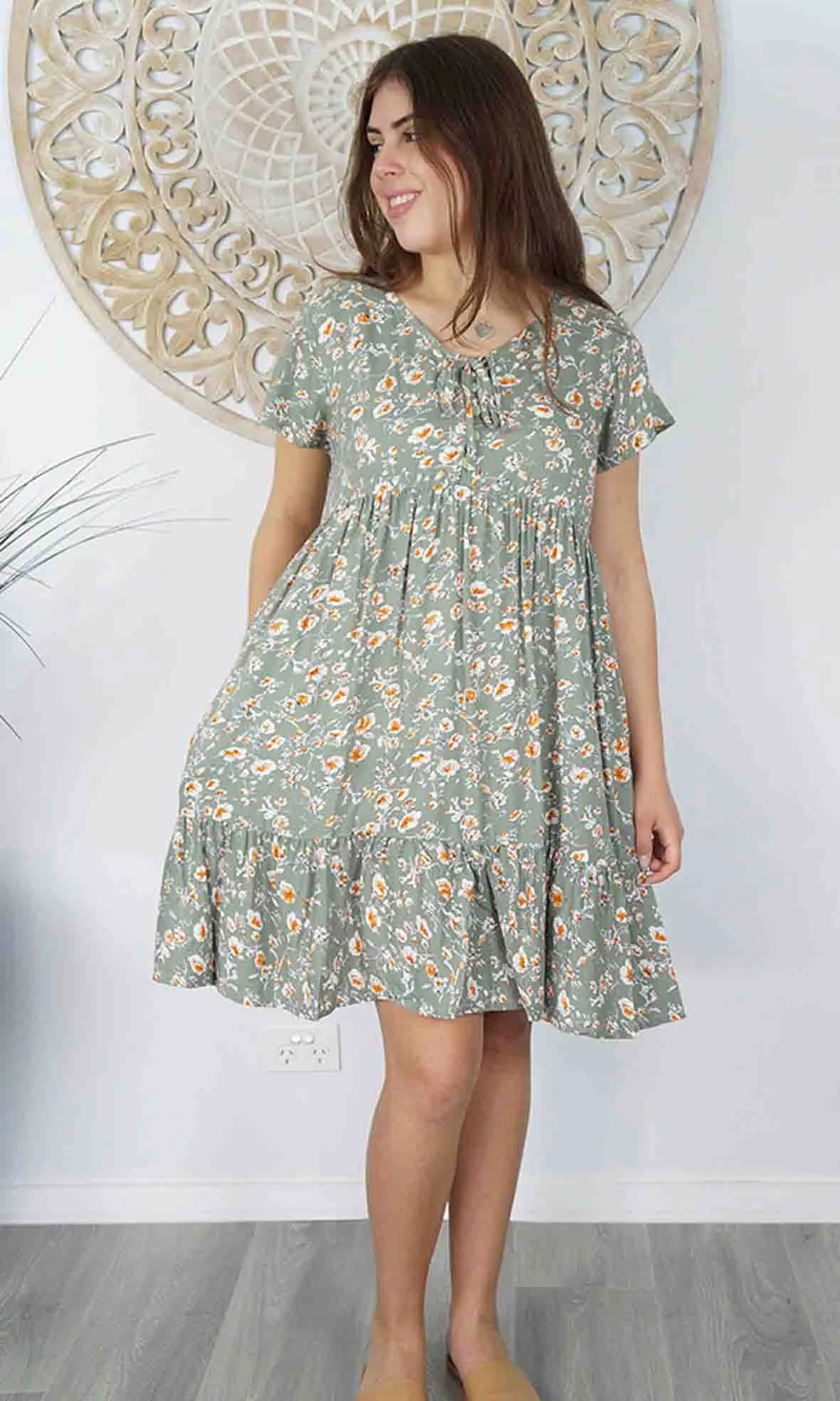 Rayon Dress Kiki Spring Flower, More Colours