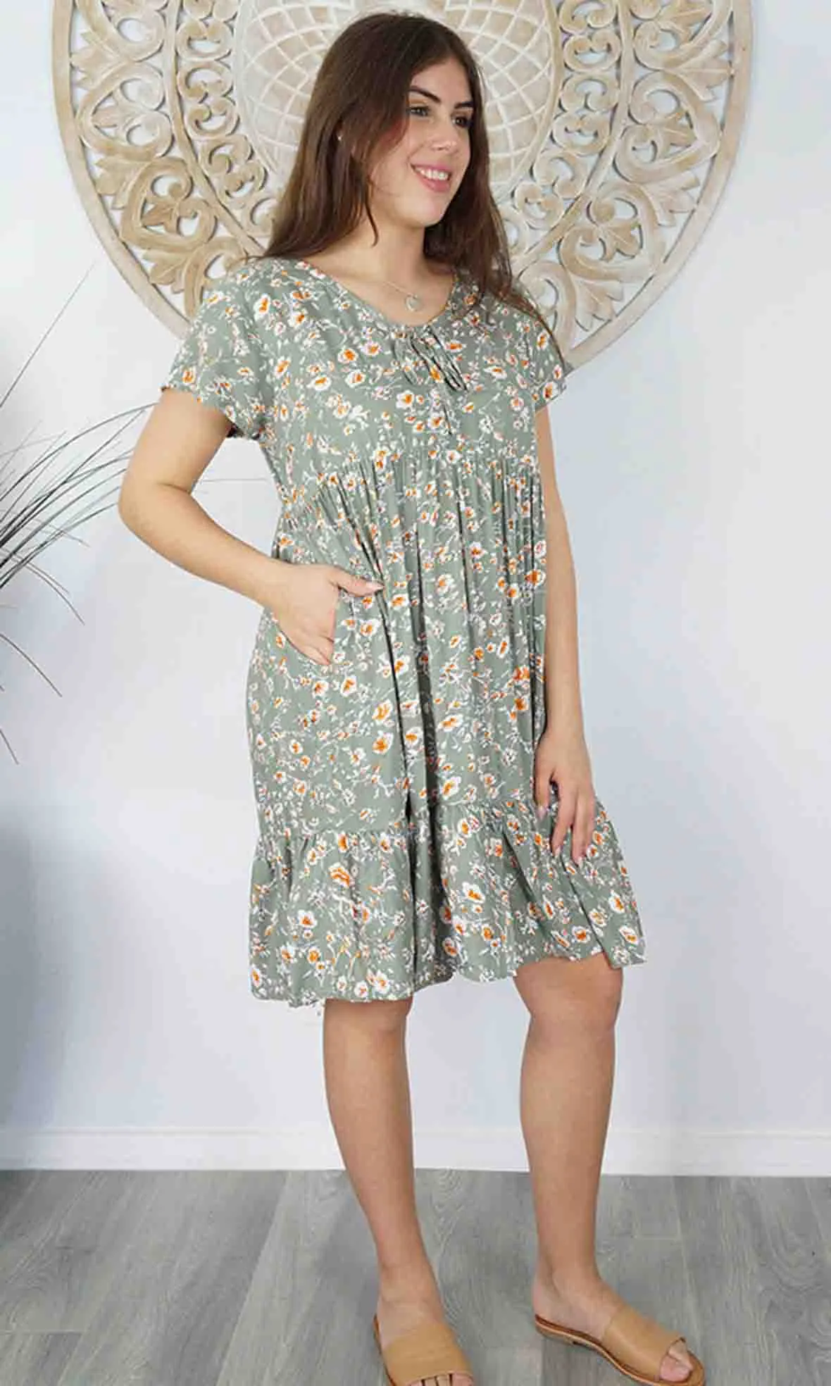 Rayon Dress Kiki Spring Flower, More Colours