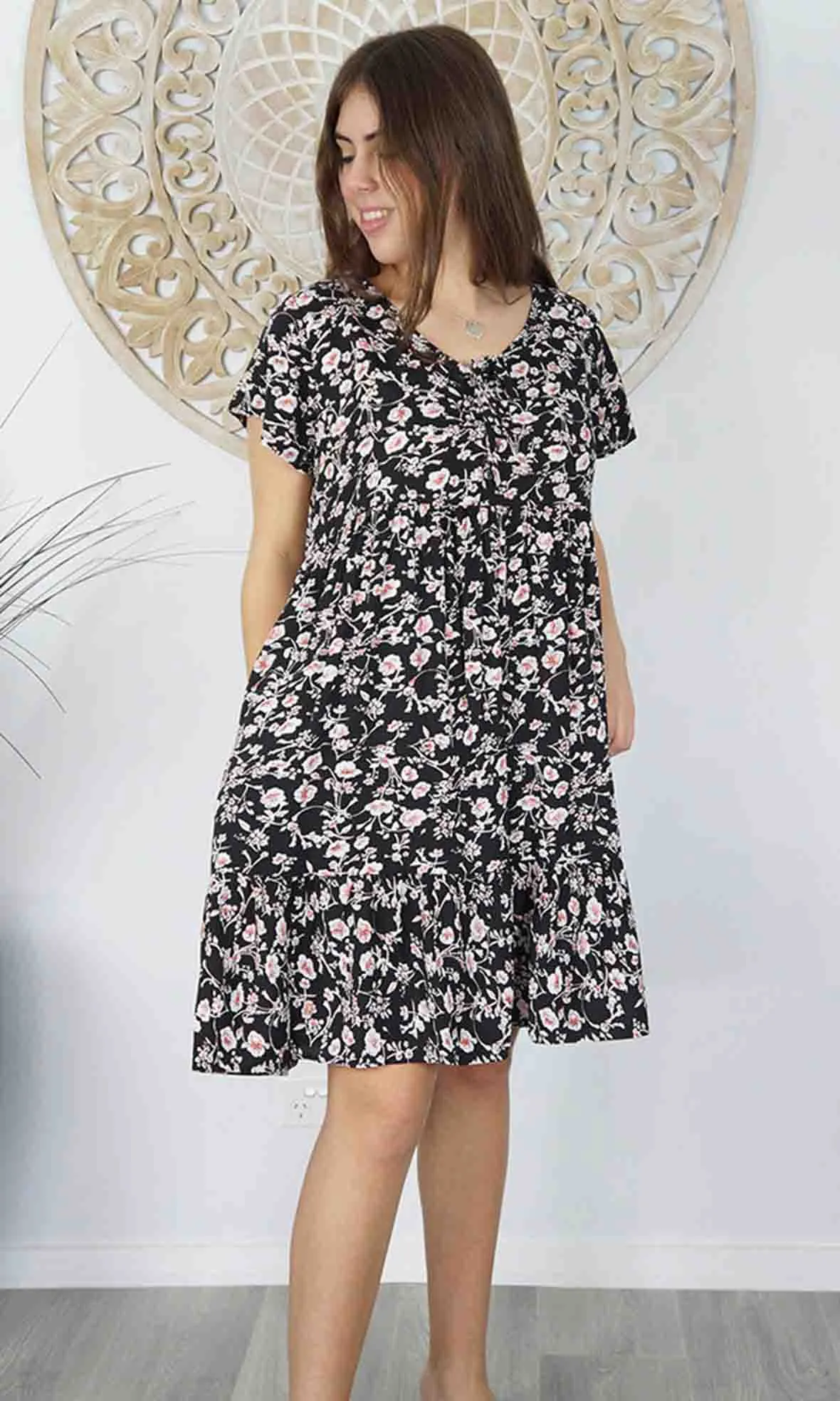 Rayon Dress Kiki Spring Flower, More Colours