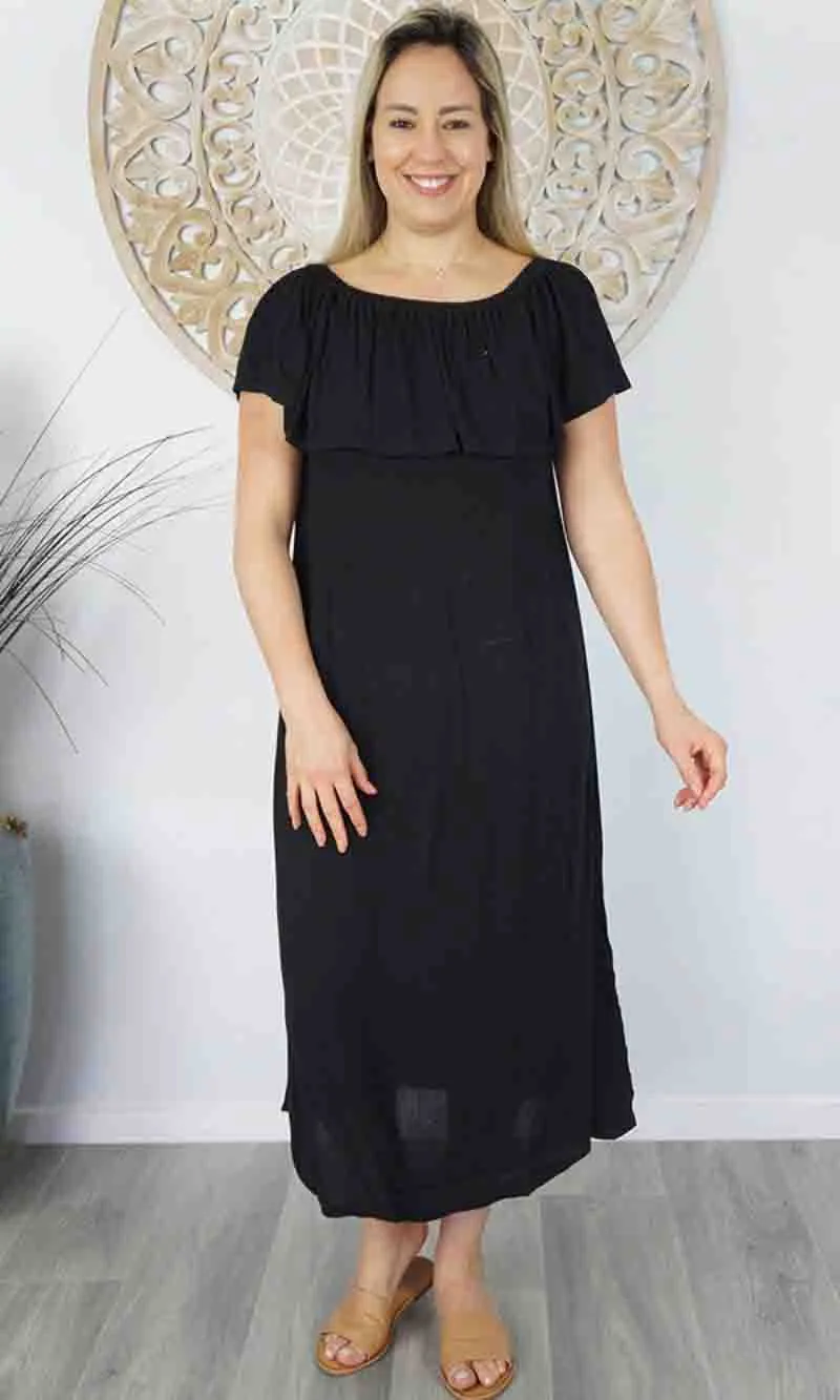 Rayon Dress Leo Plain, More Colours