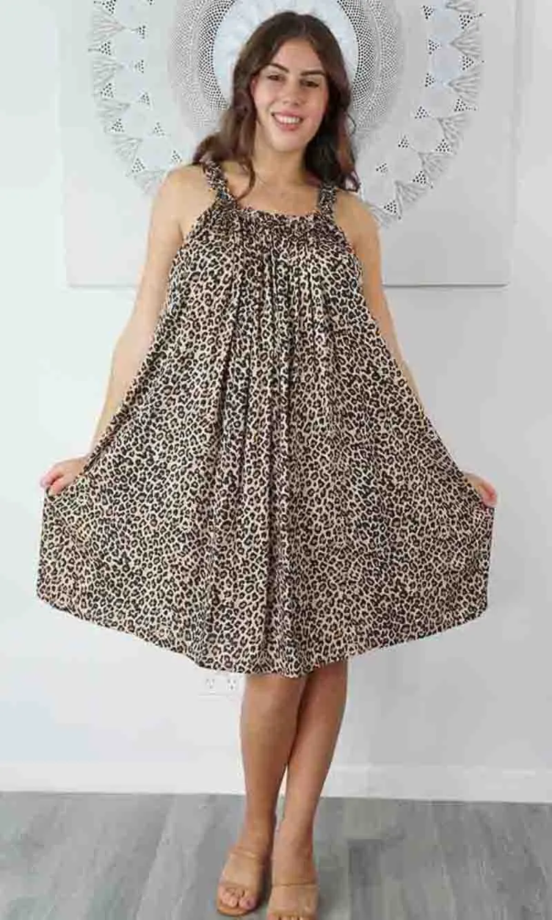 Rayon Dress Magnum Short Baby Cheetah, More Colours