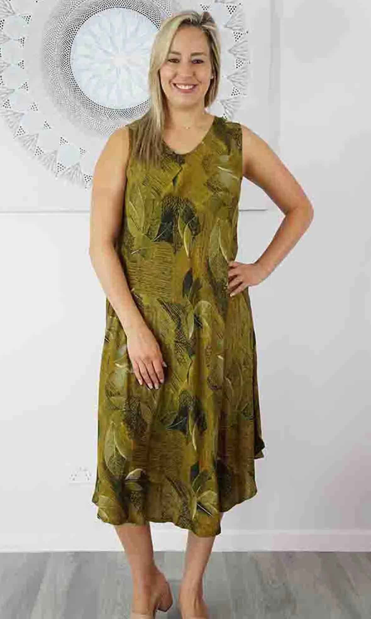 Rayon Dress Niche Paintbrush, More Colours