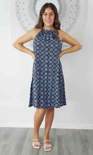 Rayon Dress Short Chloe Snowflower, More Colours