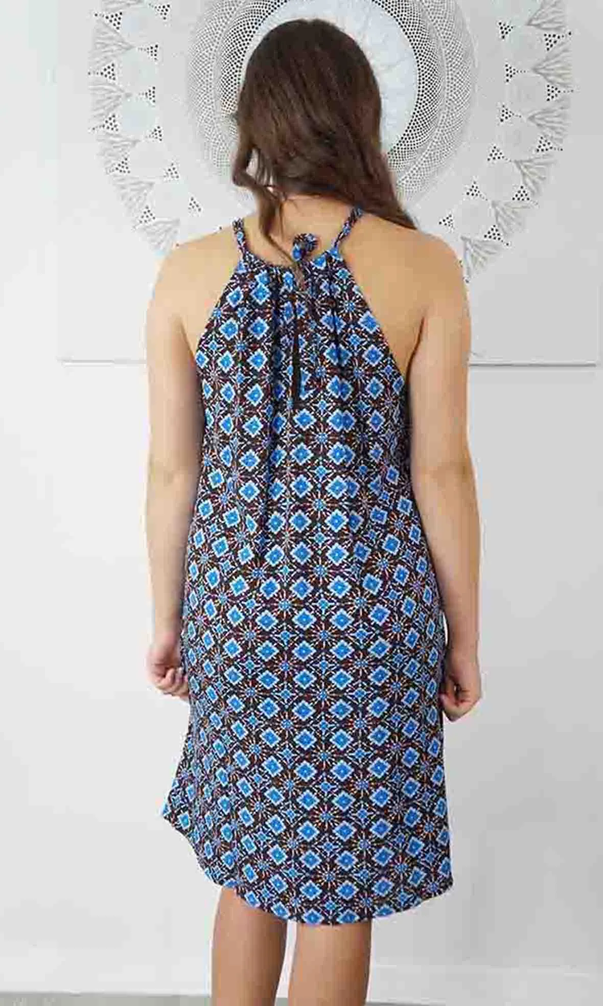 Rayon Dress Short Chloe Snowflower, More Colours