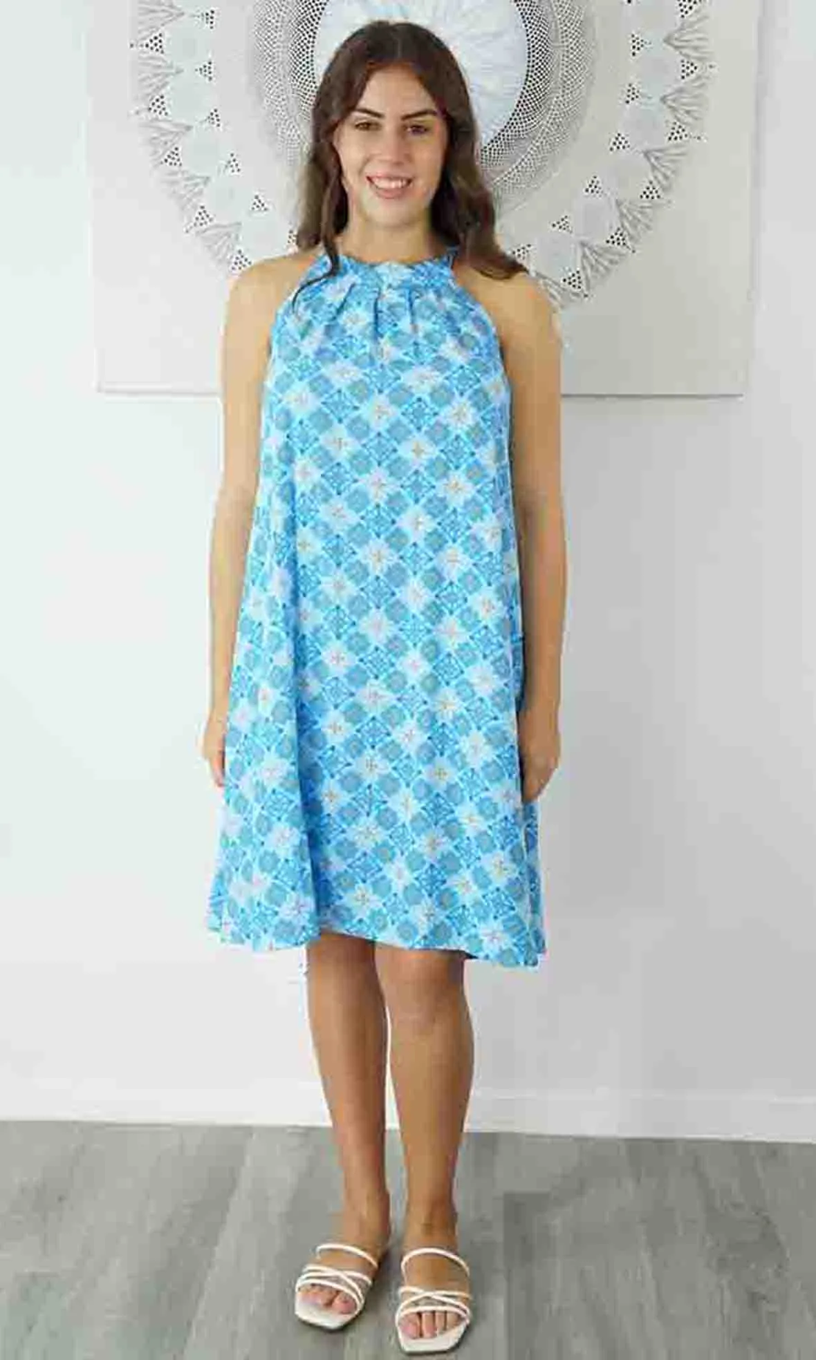 Rayon Dress Short Chloe Snowflower, More Colours