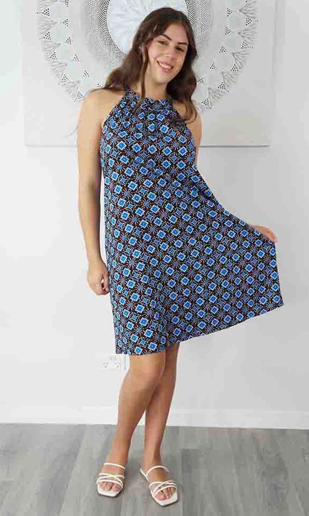 Rayon Dress Short Chloe Snowflower, More Colours