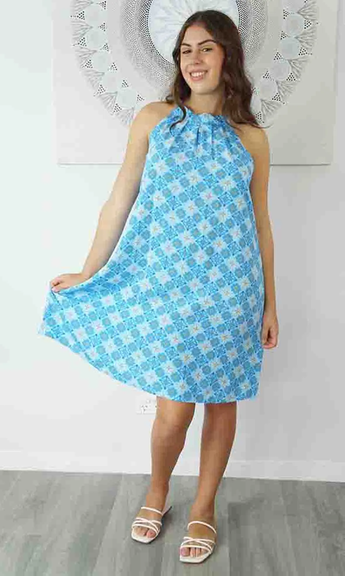 Rayon Dress Short Chloe Snowflower, More Colours