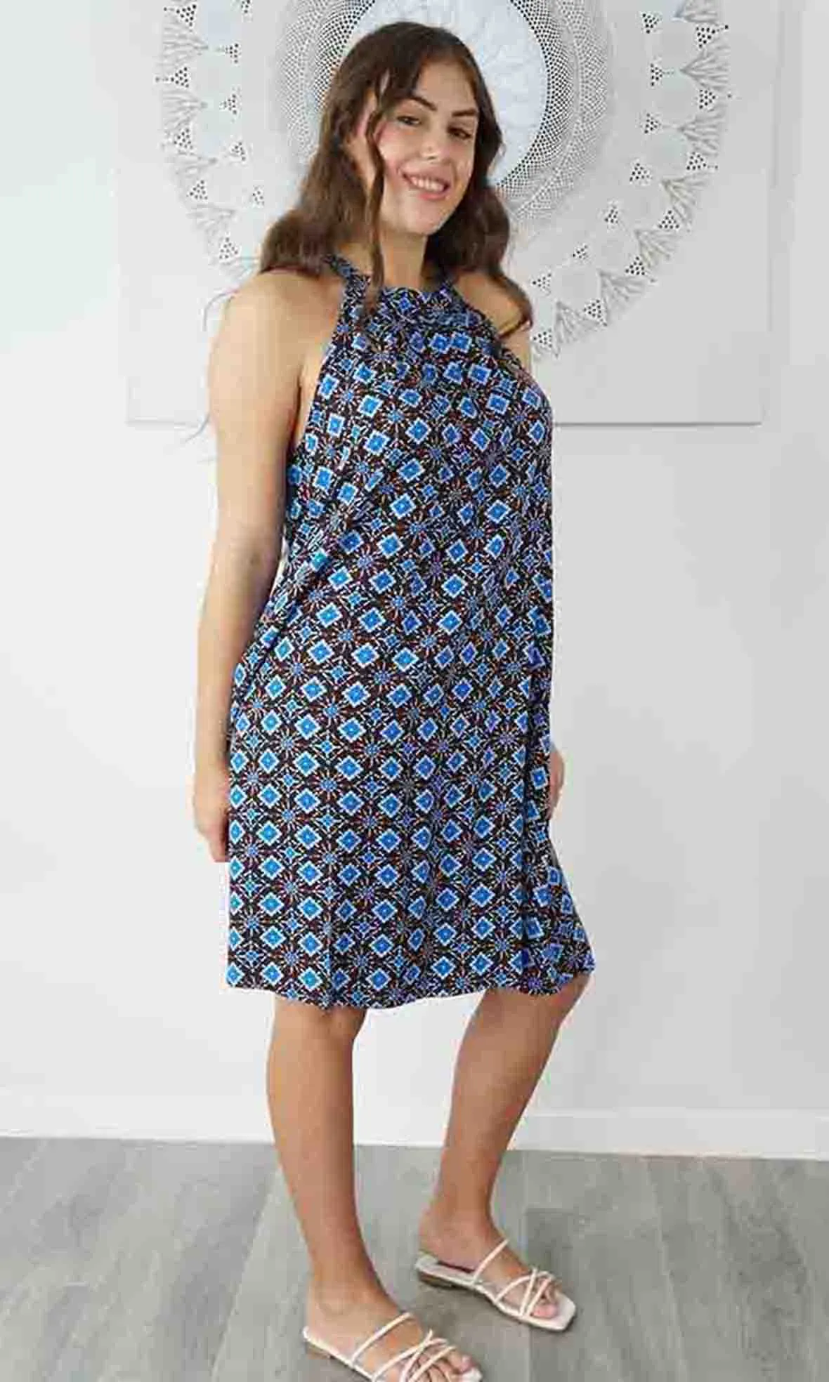 Rayon Dress Short Chloe Snowflower, More Colours