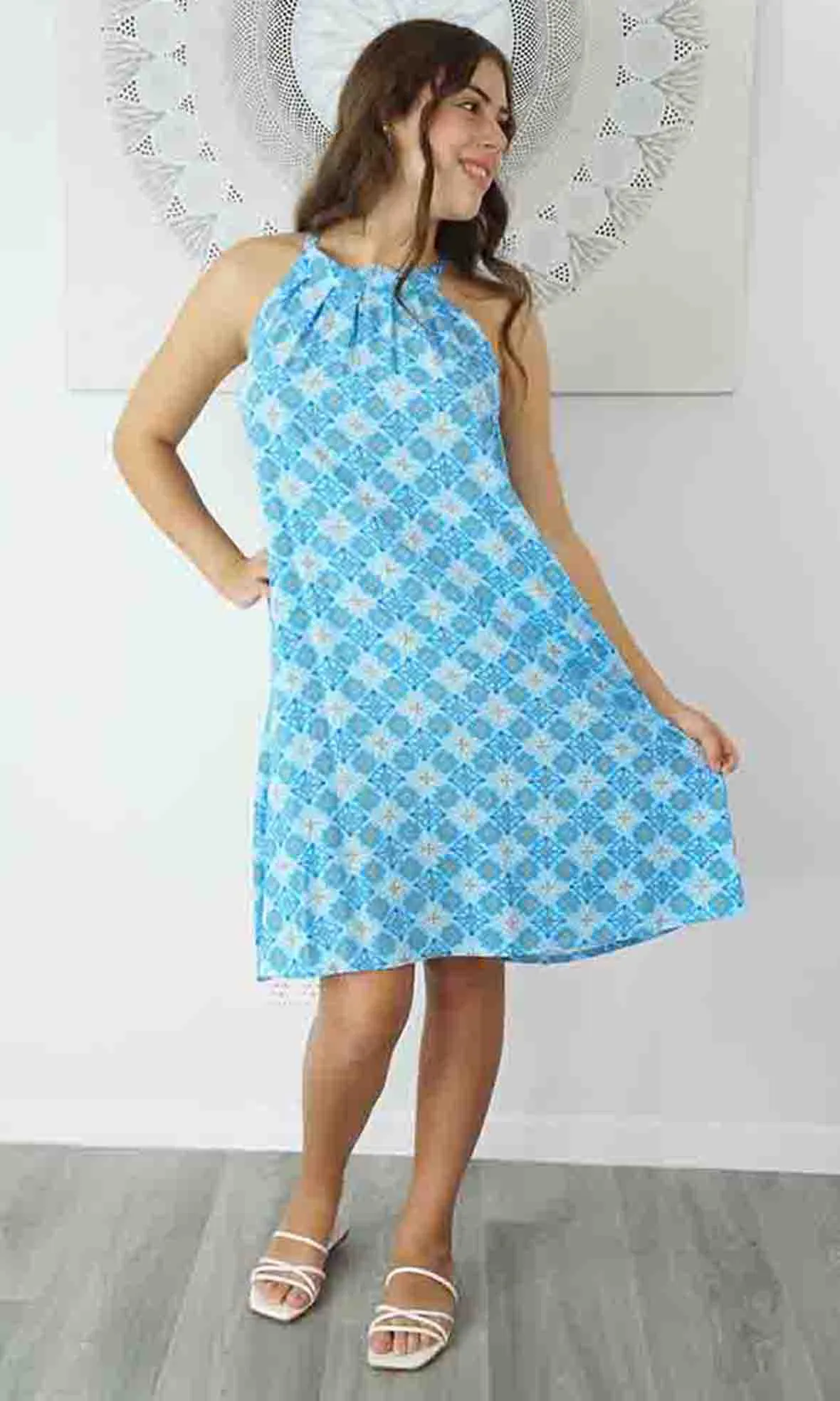 Rayon Dress Short Chloe Snowflower, More Colours