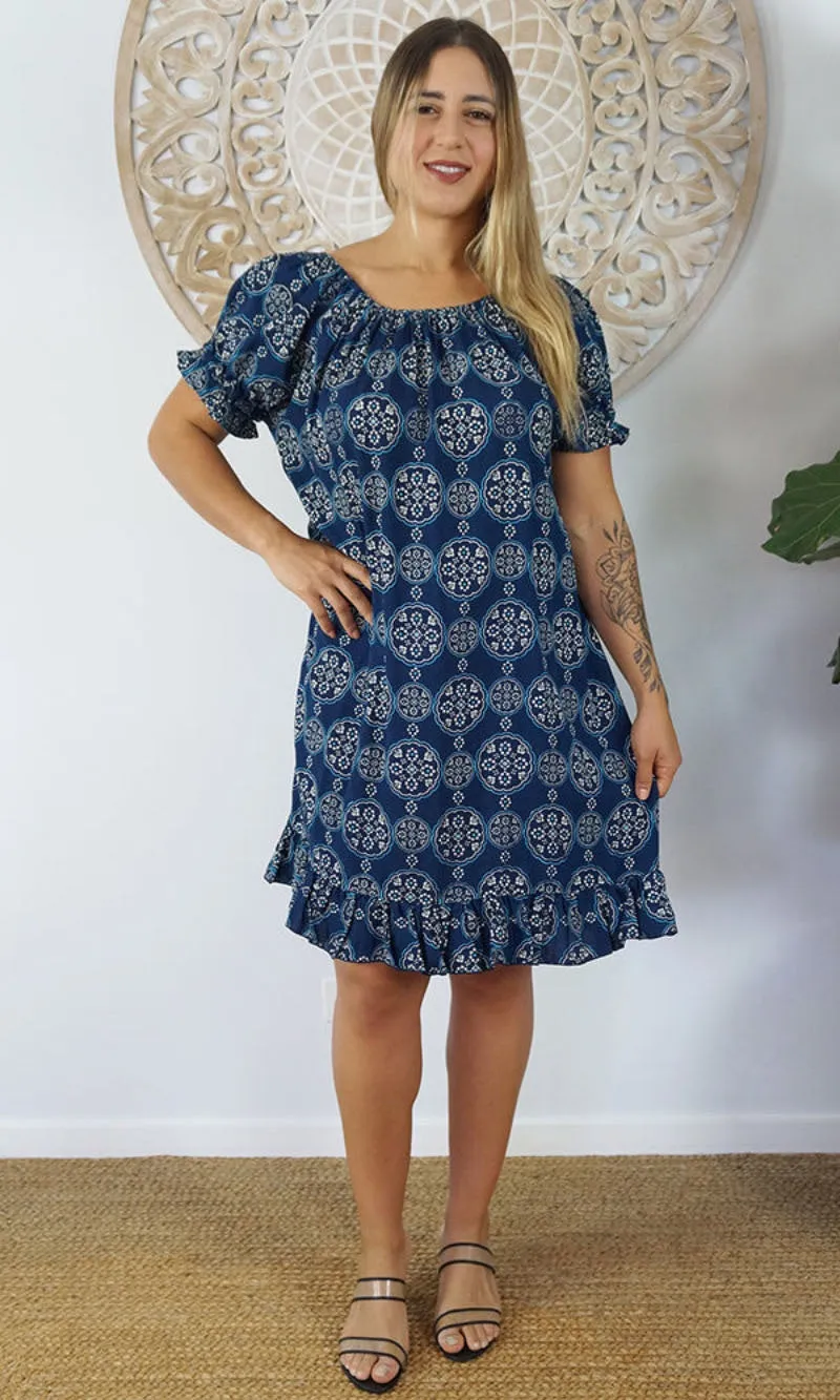 Rayon Dress Short Diva Katmandu Navy