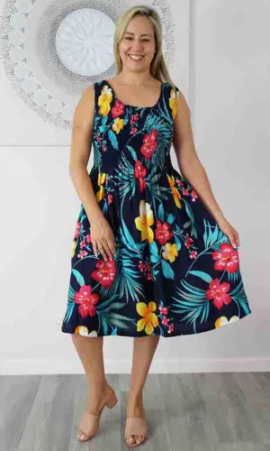 Rayon Dress Singlet Smock Ala Moana