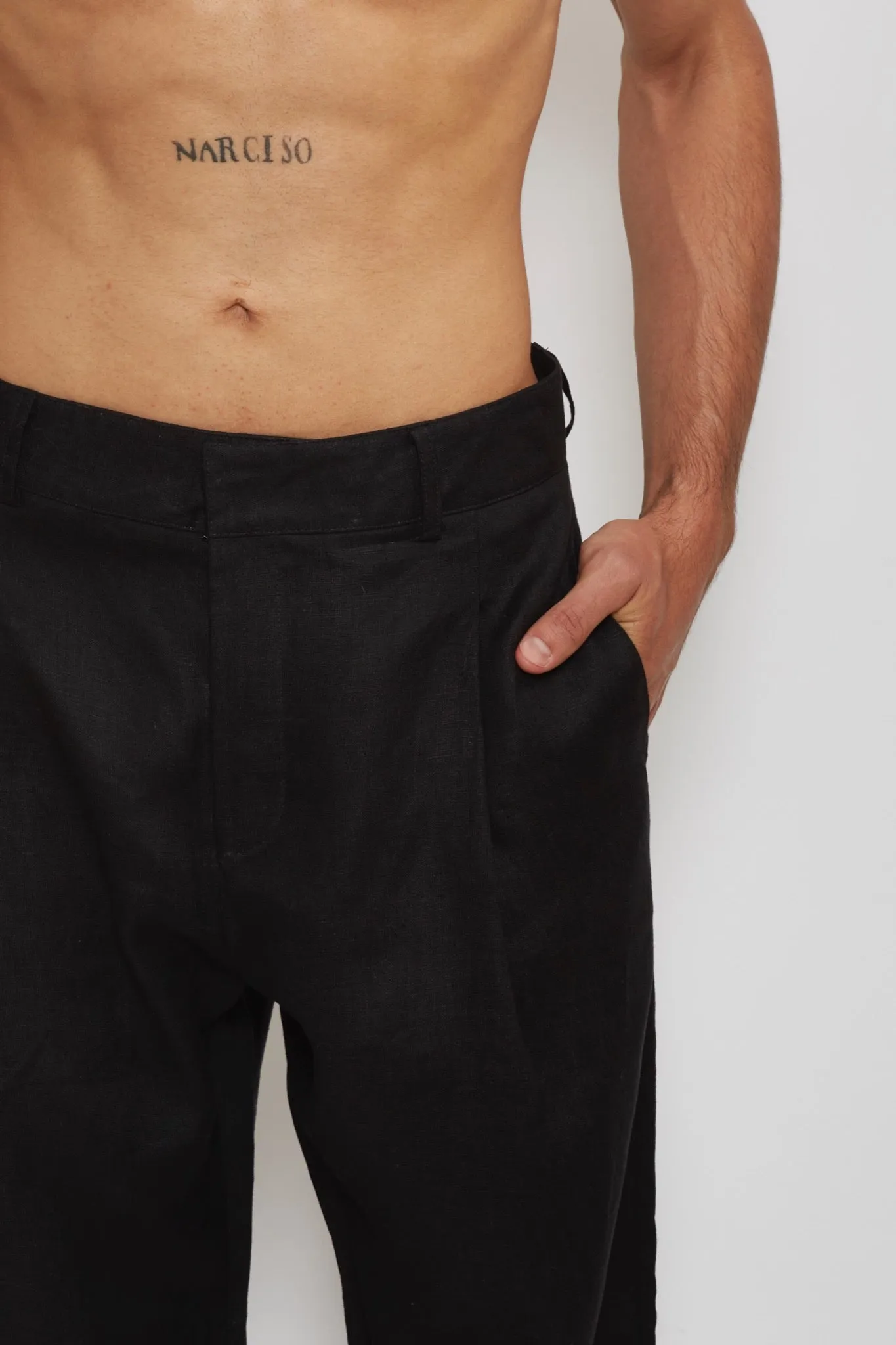 Rico: Black Linen Pants