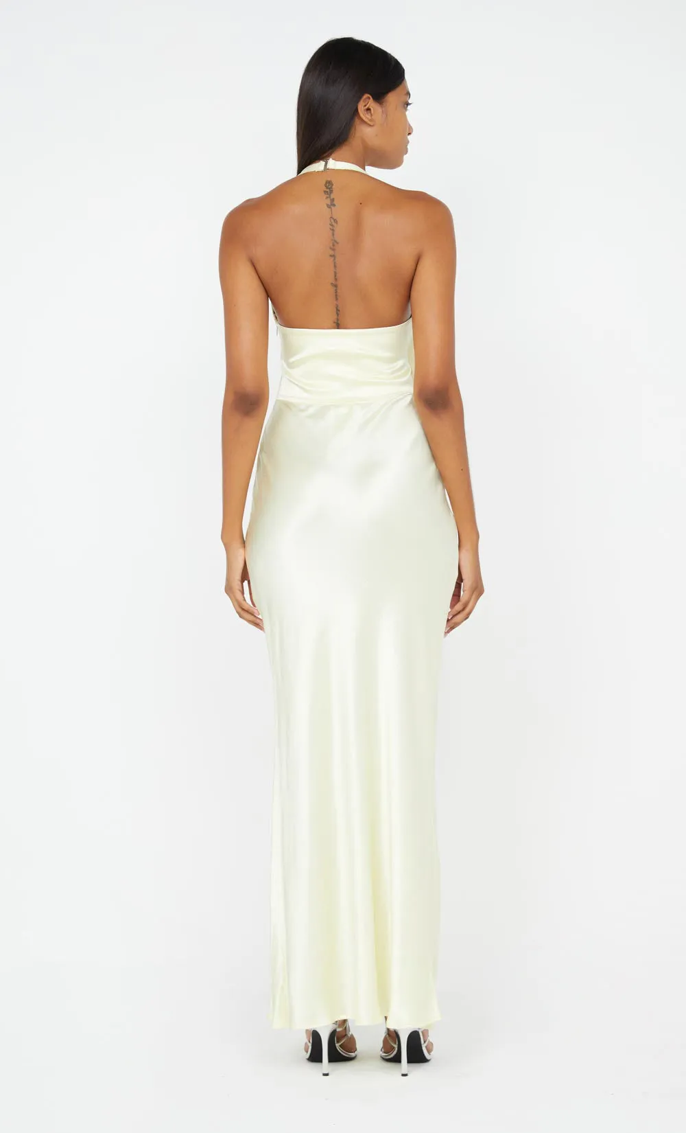 SABIA TWIST DRESS - ICE YELLOW