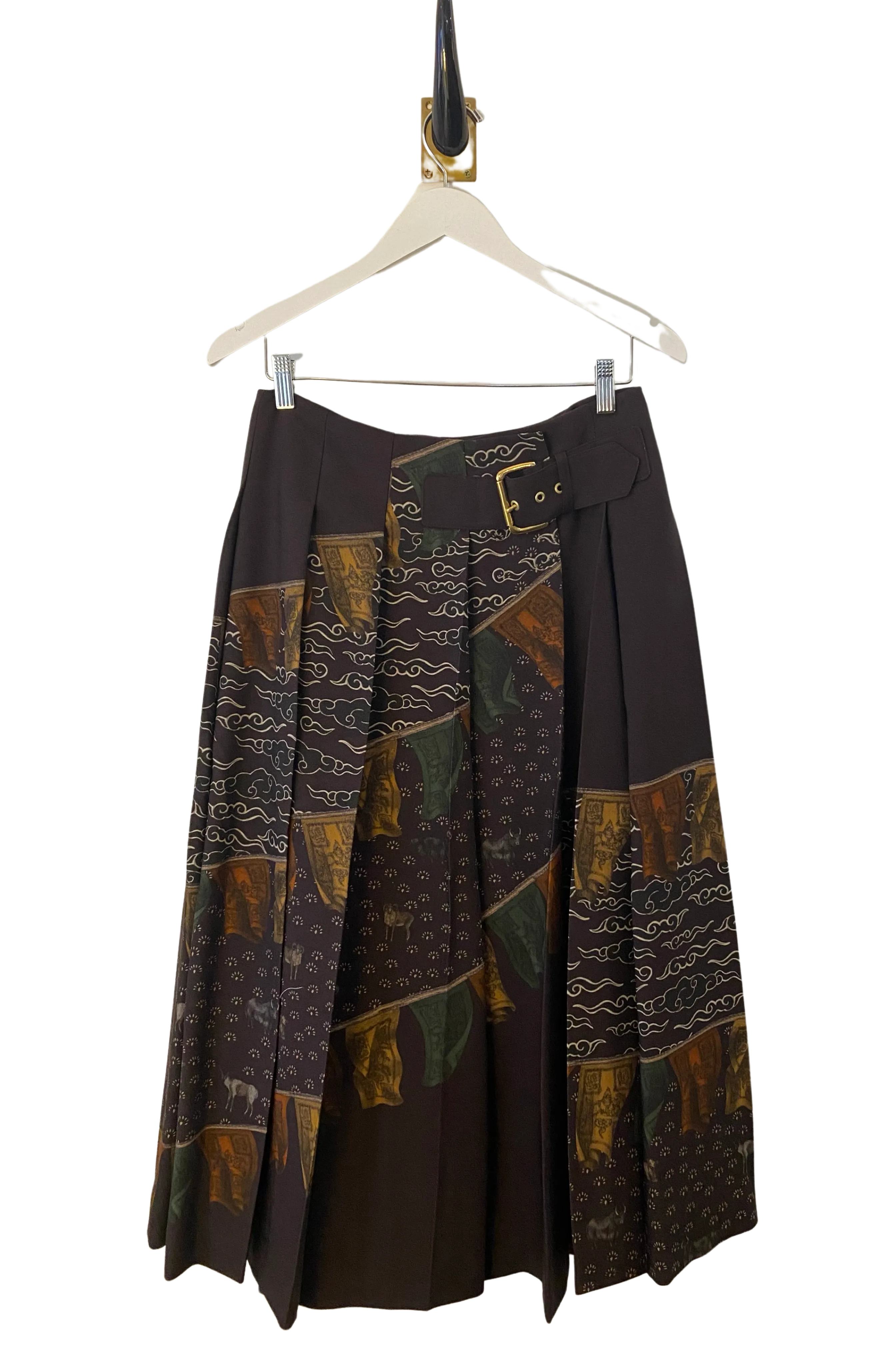 Sabina Savage "The Wind Horse" Wool Pleated Skirt