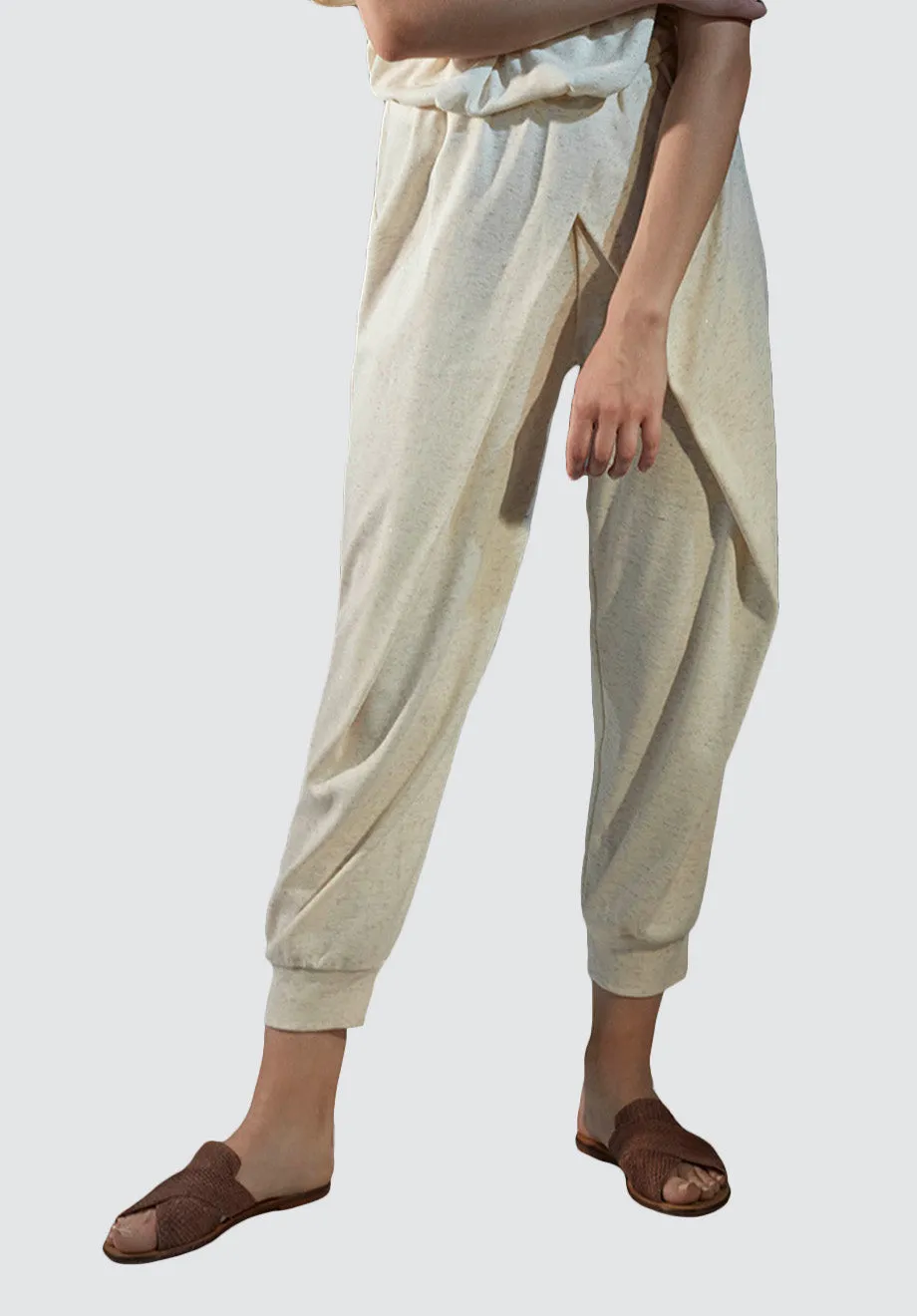 Shanti Yoga Trousers | White Moon