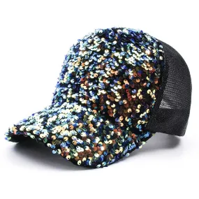 Shiny sequined Unisex Cotton Dad hat Baseball Caps Custom Graffiti Snapback Fashion Sports Hats For Men Women hip hop Cap