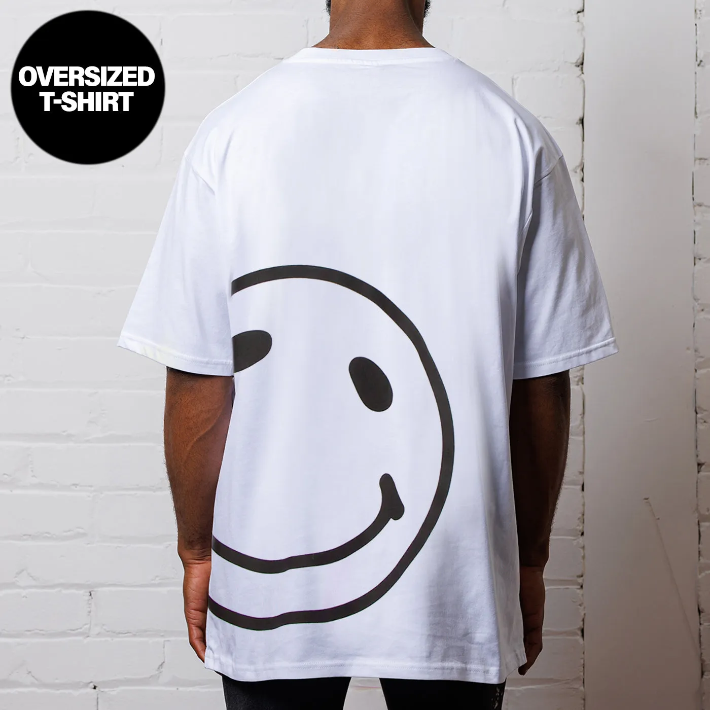 Side Smiley Back - Tshirt - White