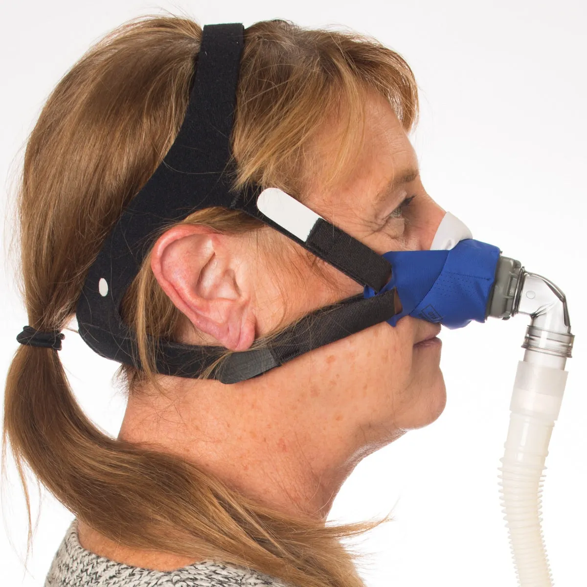 SleepWeaver 3D Soft Cloth Nasal CPAP/BiPAP Mask with Headgear