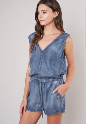 Sleeveless Denim Romper