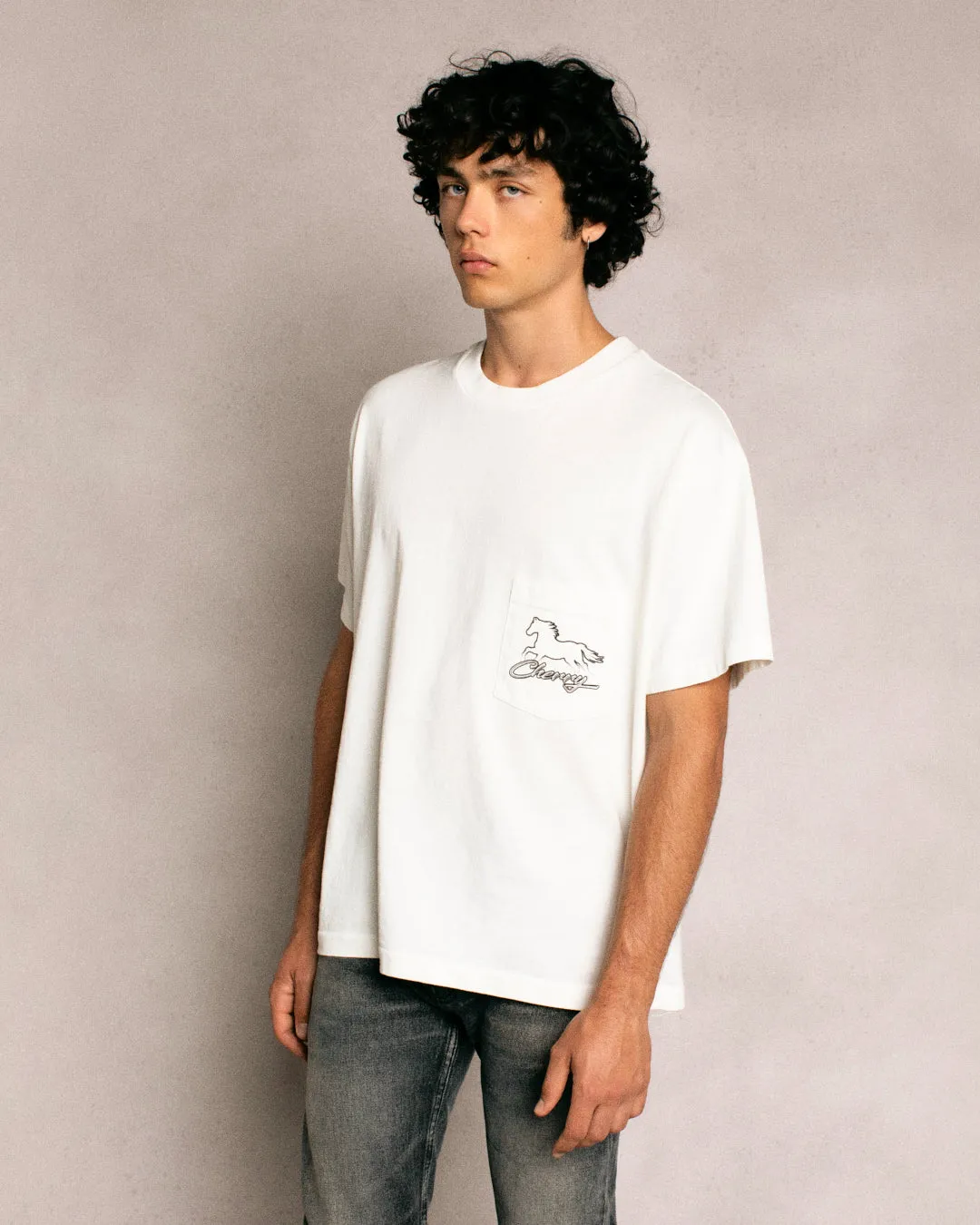 Stardust Boxy Pocket Tee (Vintage White)