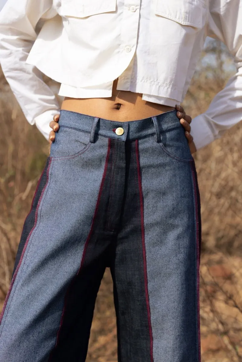 Steffie Flared Upcycled Denim Pants