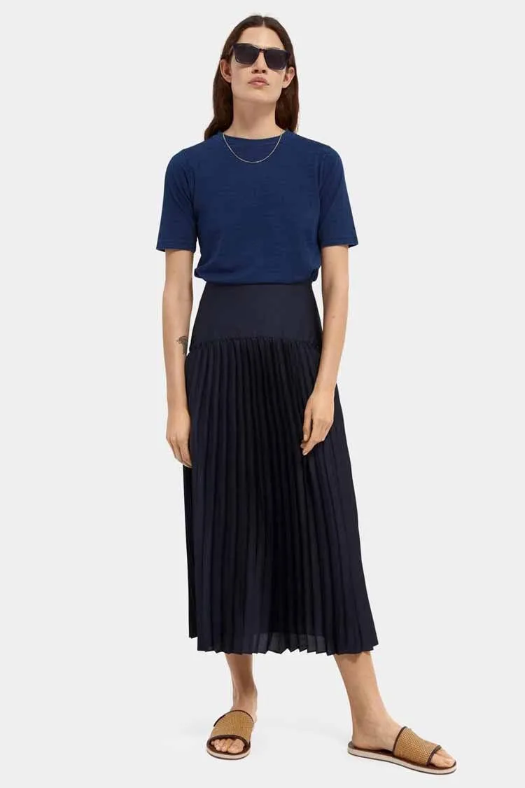 Structured Longer Skirt in Night | FINAL SALE