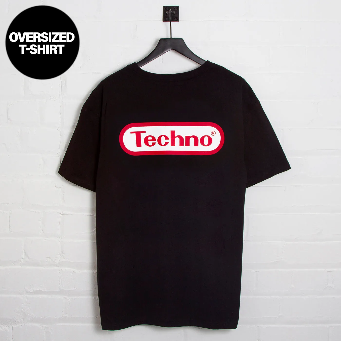 Super Techno Back Print - Tshirt - Black