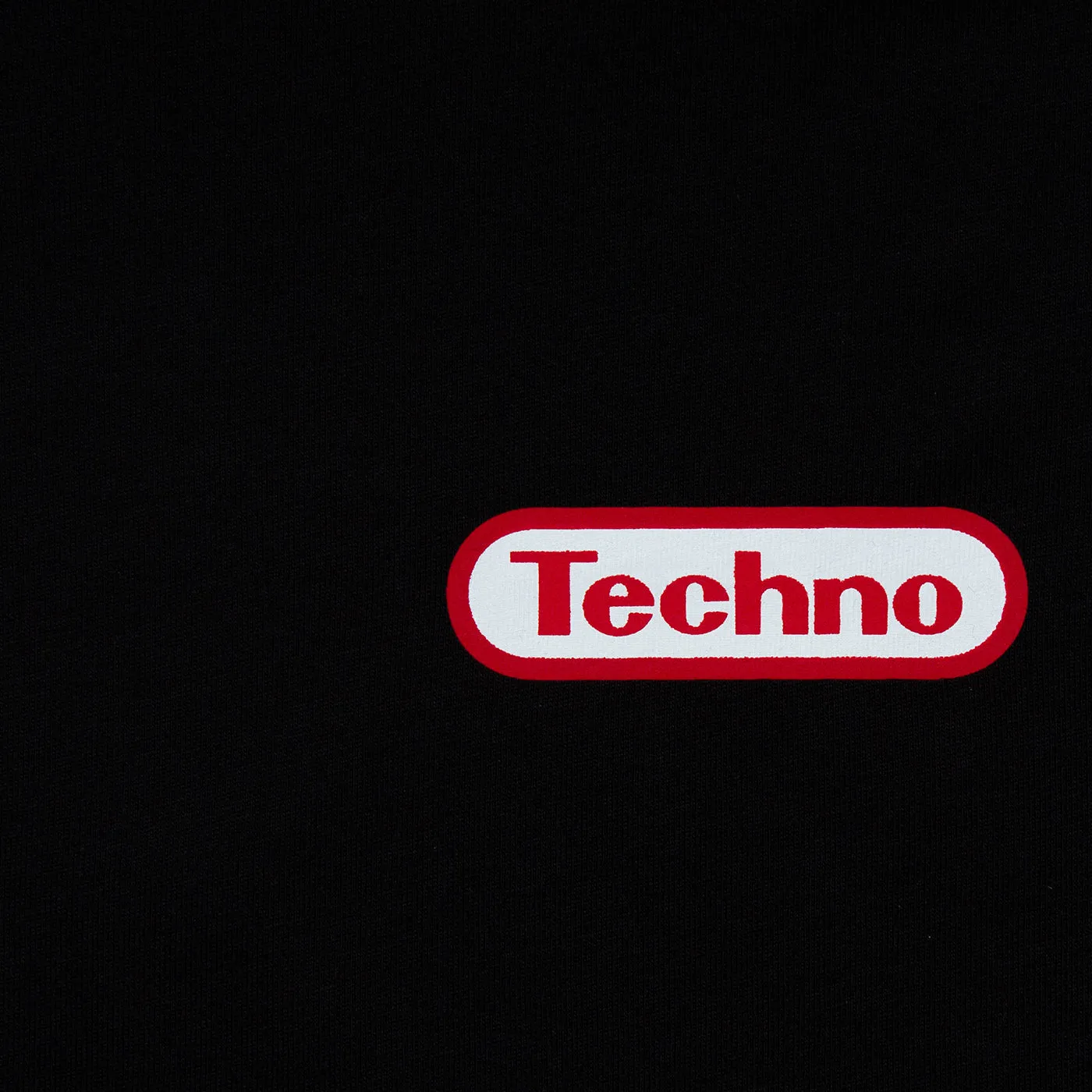 Super Techno Back Print - Tshirt - Black