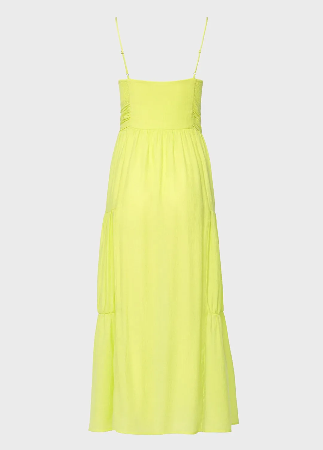 Tiered Tie Front Neon Maxi Dress