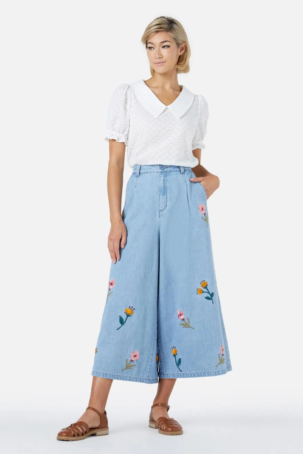 Toni Embroidered Culotte